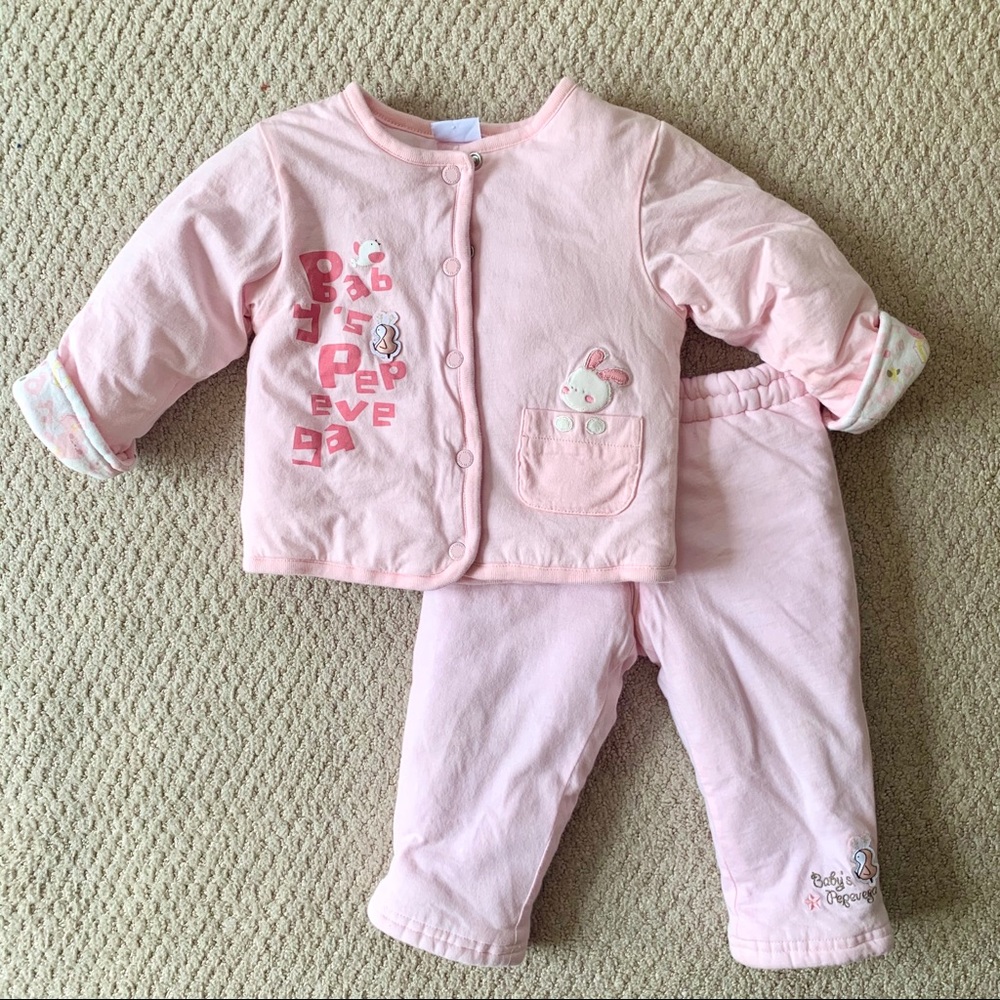 100% cotton toddler winter jacket set 2.5 TOG